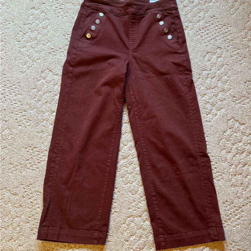 Chico pull on wide leg ankle jeans